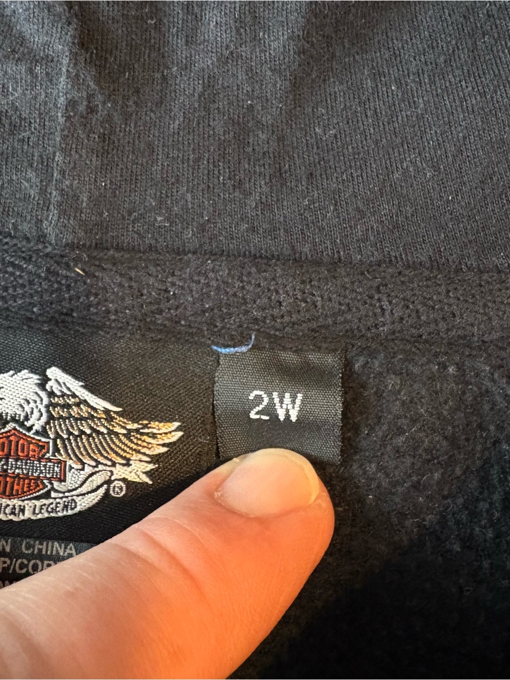 Harley-Davidson Black Velour Full Zip Hoodie All Over Print size 2W - Picture 6 of 8